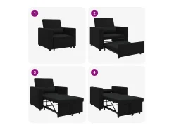 Sofá cama single com rodas 90x165x87 cm tecido SHL709150^ Poltrona