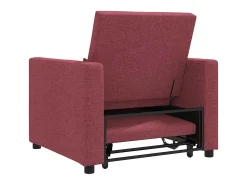Sale Sofá cama single tinto 90x165x87 cm tecido SHL554861 Vermelho
