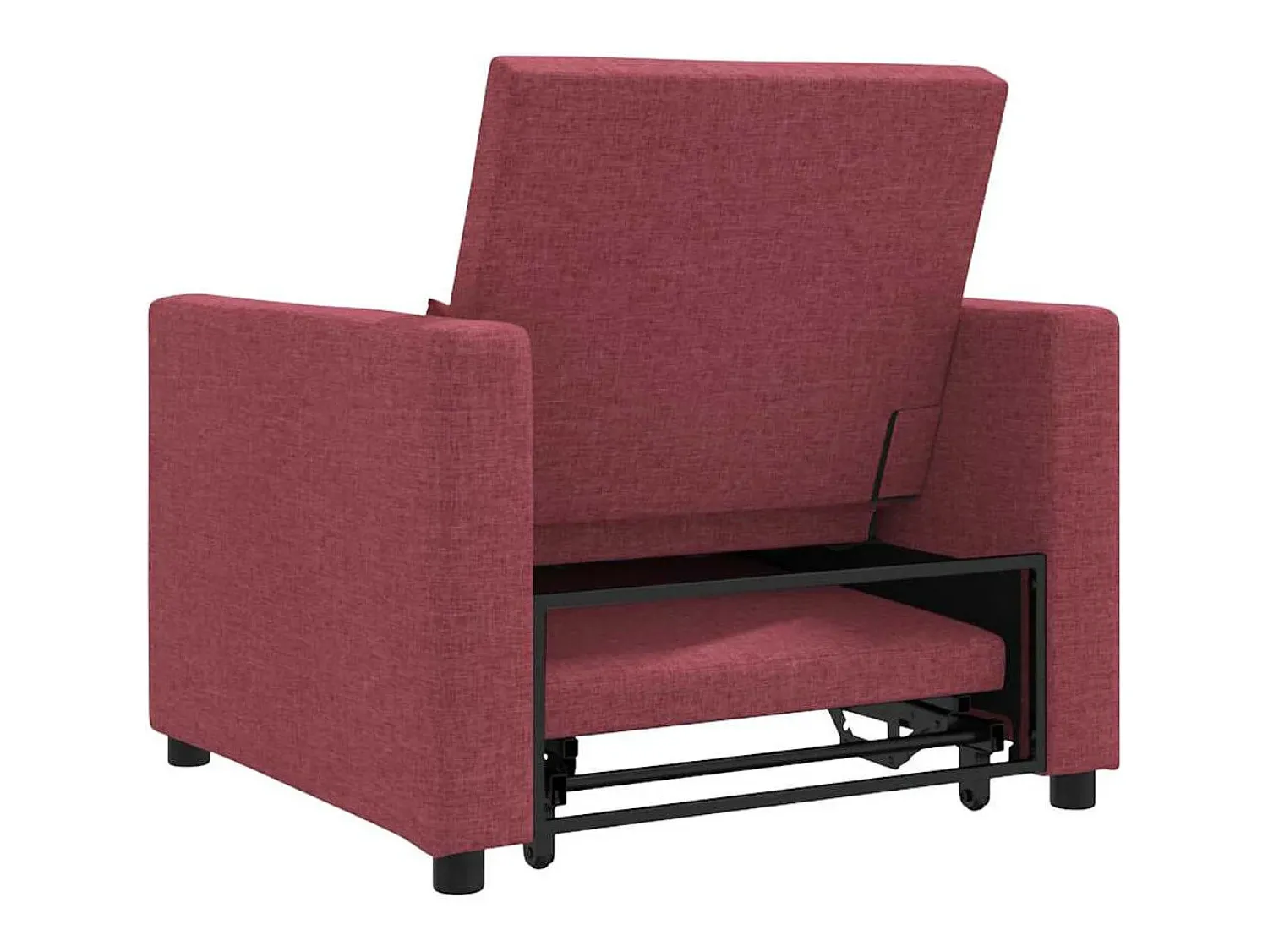 Sale Sofá cama single tinto 90x165x87 cm tecido SHL554861 Vermelho