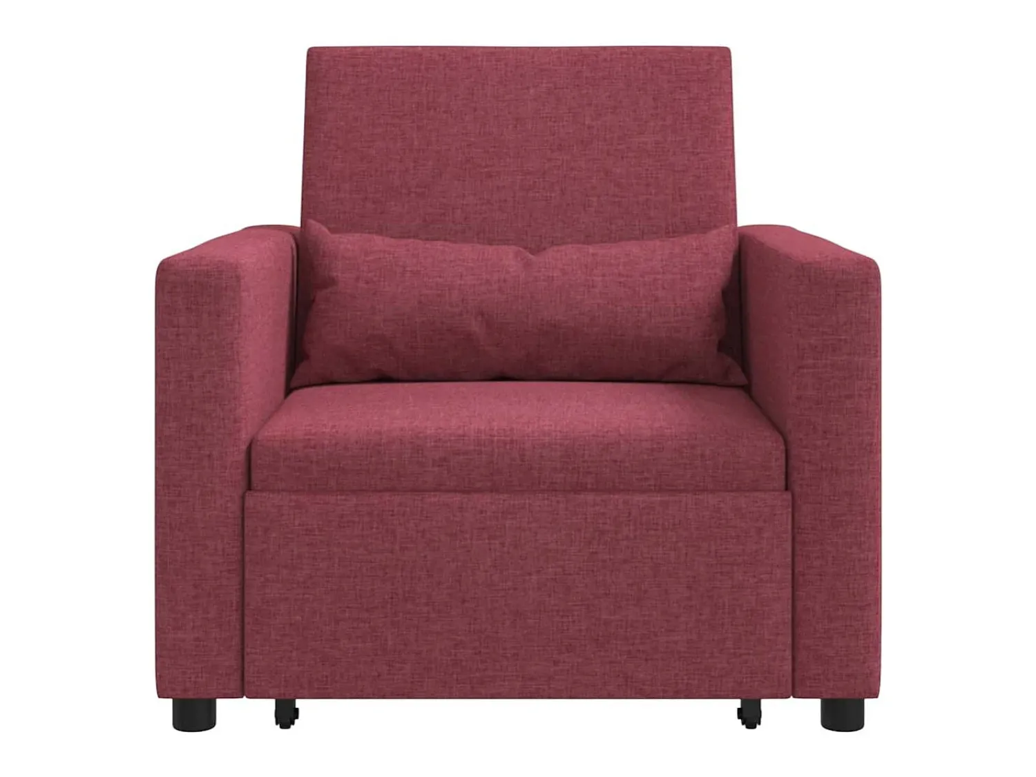 Sale Sofá cama single tinto 90x165x87 cm tecido SHL554861 Vermelho