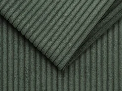 Best Vente-unique Sofá canto convert. abert. ráp. veludo canelado verde, cama ripas largas 140cm LORETO Verde pinho