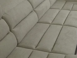 New Vente-unique Sofá canto esquerdo modular tecido e pele sintética bege e castanho BOILEAU Castanho chocolate / Bege