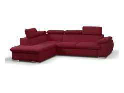 Sofá|Vente-unique Sofá canto esquerdo modular e em tecido FABIEN Vermelho