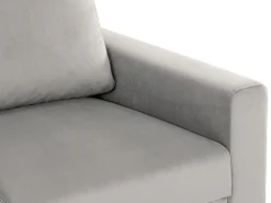 Online Sofá Chaise Longue de 3 Lugares Reversível em Poliéster Cinza Claro Cinzento claro