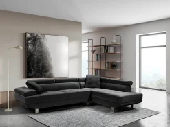 Sofá*Saldosystocks Sofá Chaise Longue de Canto Daniela 262cm Cinzento