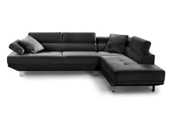 Sofá*Saldosystocks Sofá Chaise Longue de Canto Daniela 262cm Cinzento