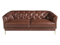 Sofá|Angel Cerda Sofá Chester 2 lugares em pele castanha cognac 6139 Castanho