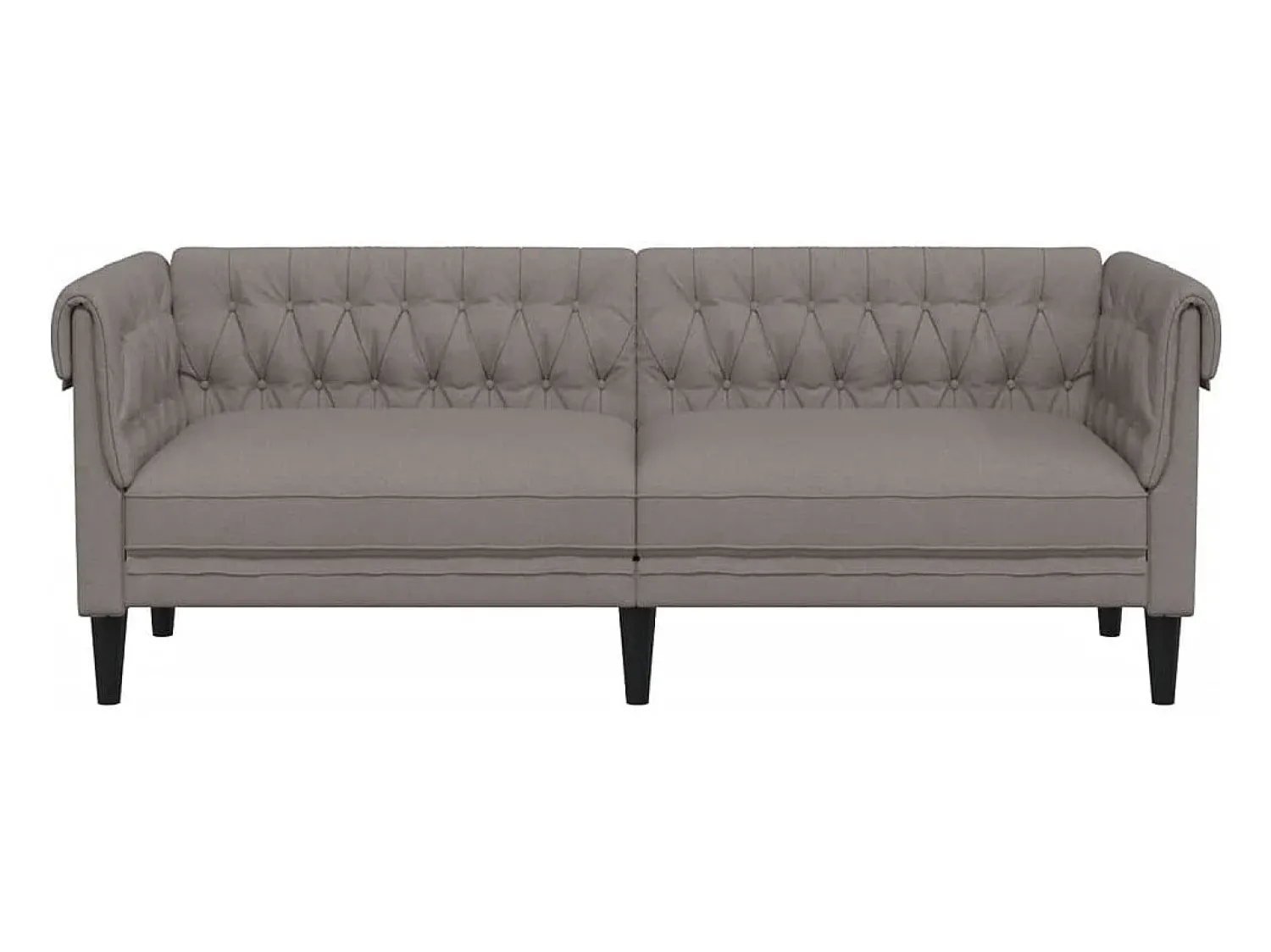 Sofá| Sofá chesterfield 3 lugares tecido cinzento-acastanhado PT218921 Taupe
