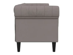 Sofá| Sofá chesterfield 3 lugares tecido cinzento-acastanhado PT218921 Taupe