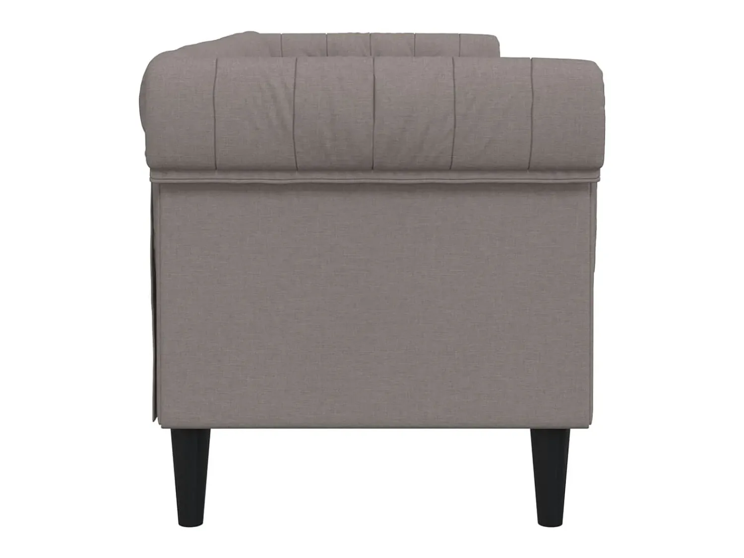Sofá| Sofá chesterfield 3 lugares tecido cinzento-acastanhado PT218921 Taupe