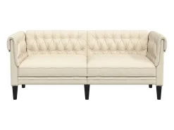 Sofá chesterfield 2 lugares linho PT610803^ Sofá