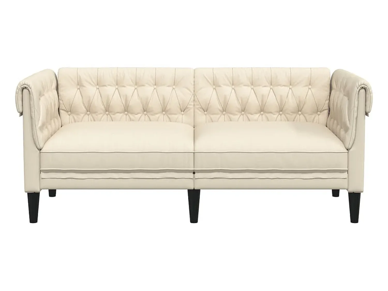 Sofá chesterfield 2 lugares linho PT610803^ Sofá