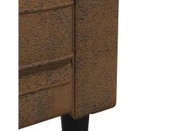 Sofá|vidaxl Sofá chesterfield 3 lugares tecido Castanho