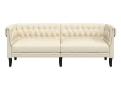 Sofá chesterfield 3 lugares linho PT520729^ Sofá
