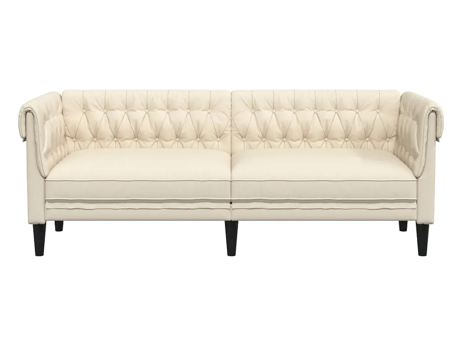 Sofá chesterfield 3 lugares linho PT520729^ Sofá