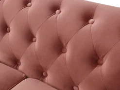 Sofá|Vente-unique Sofá chesterfield 2 lugares em veludo cor-de- velho TURNER Rosa