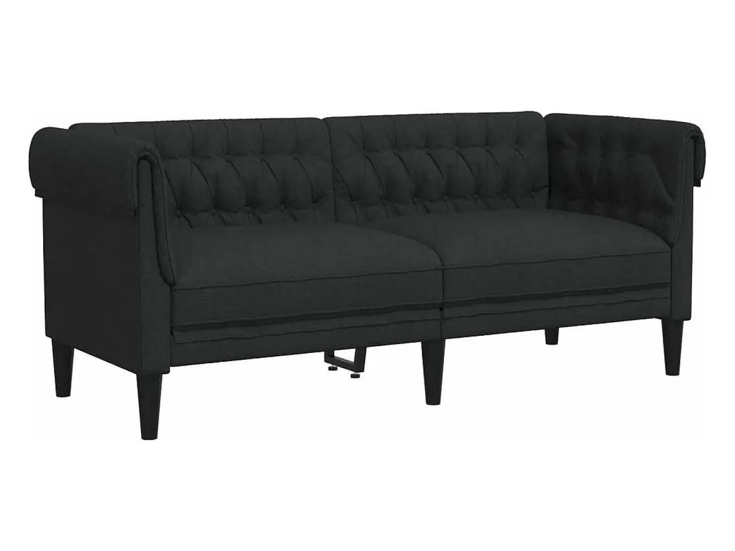 Sofá| Sofá chesterfield 2 lugares tecido PT398916 Preto