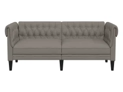 Sofá* Sofá chesterfield 2 lugares tecido cinzento-acastanhado PT613974 Taupe