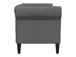 Outlet Sofá chesterfield 2 lugares tecido -escuro PT201255 Cinzento