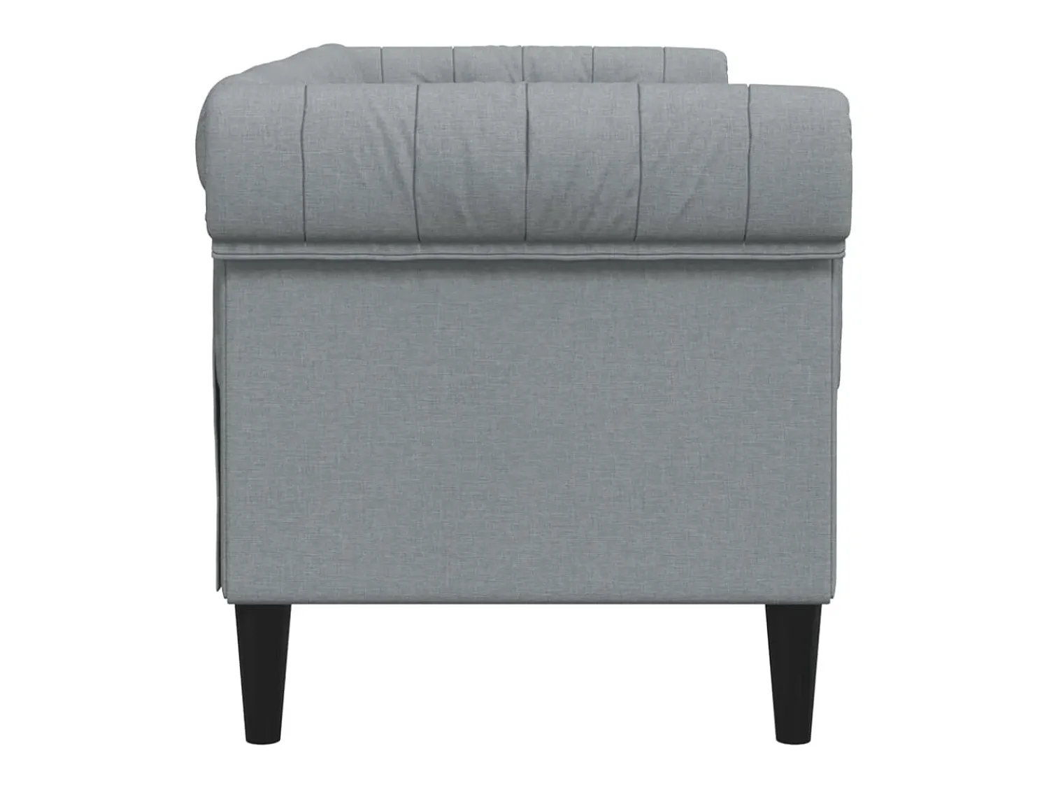 Sofá* Sofá chesterfield de 2 lugares tecido -claro PT870489 Cinzento