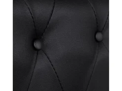 Clearance Helloshop26 Sofá Chesterfield de 2 lugares 145,5 x 76 x 70 cm couro sintético 02_0019571 Preto