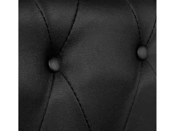 vidaxl Sofá Chesterfield de 3 lugares em couro artificial^ Sofá