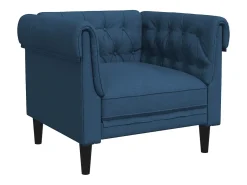 vidaxl Sofá chesterfield tecido^ Poltrona