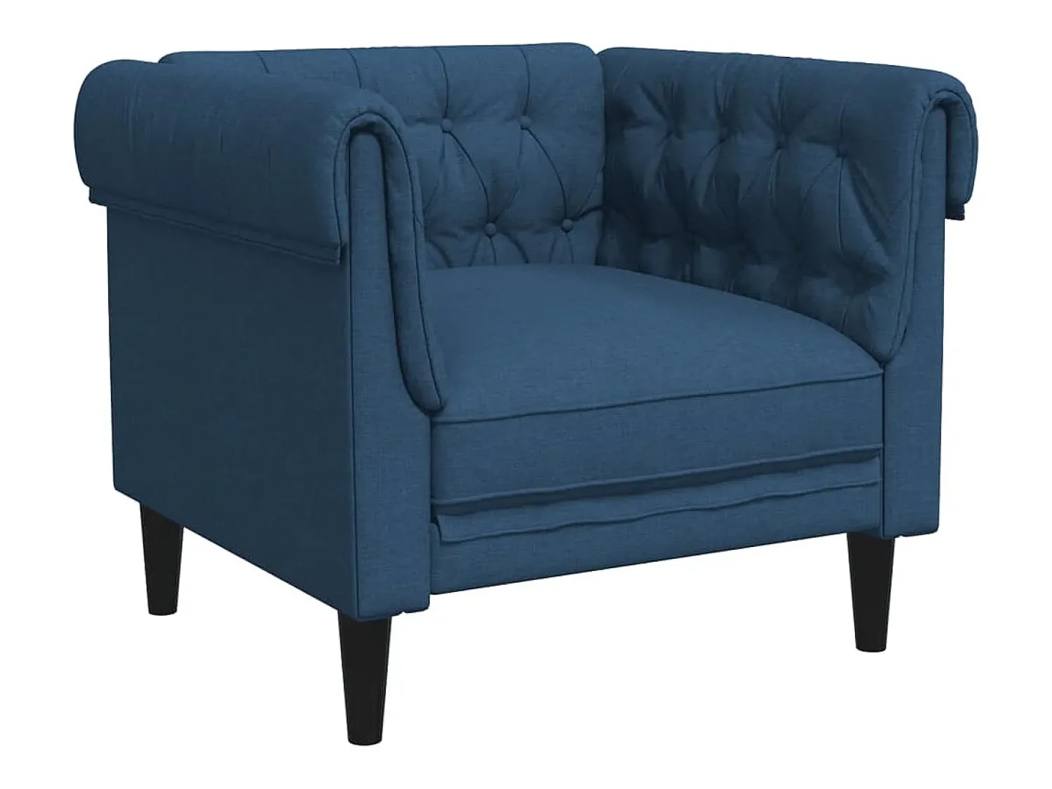 vidaxl Sofá chesterfield tecido^ Poltrona
