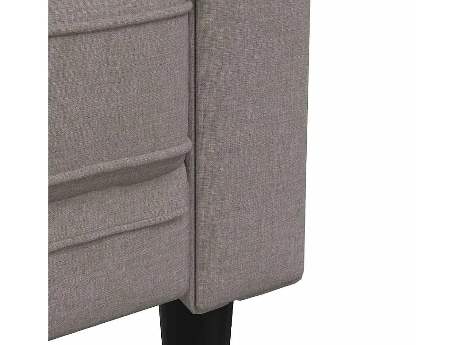 vidaxl Sofá chesterfield tecido cinzento-acastanhado Taupe