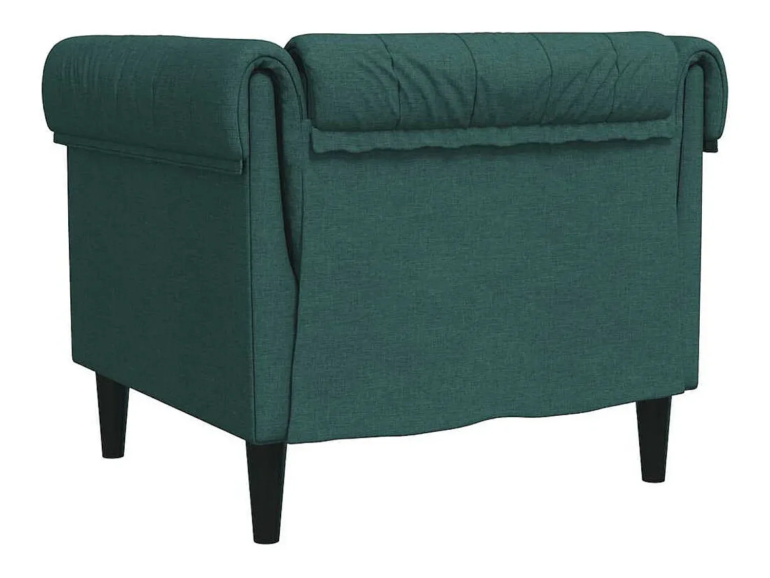 vidaxl Sofá chesterfield tecido -escuro^ Poltrona
