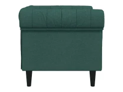 vidaxl Sofá chesterfield tecido -escuro^ Poltrona