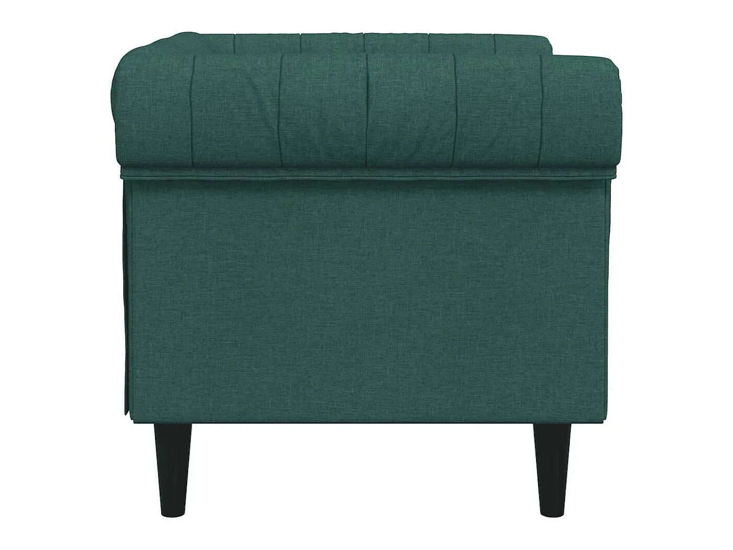 vidaxl Sofá chesterfield tecido -escuro^ Poltrona