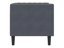 vidaxl Sofá chesterfield veludo -escuro^ Poltrona