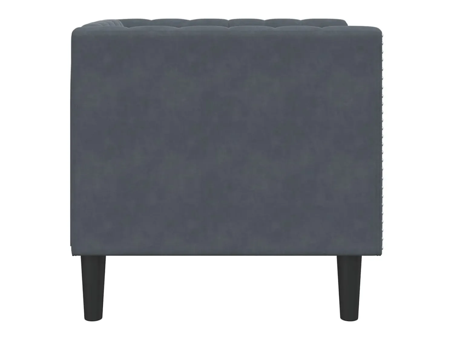 vidaxl Sofá chesterfield veludo -escuro^ Poltrona