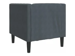 vidaxl Sofá chesterfield veludo -escuro^ Poltrona