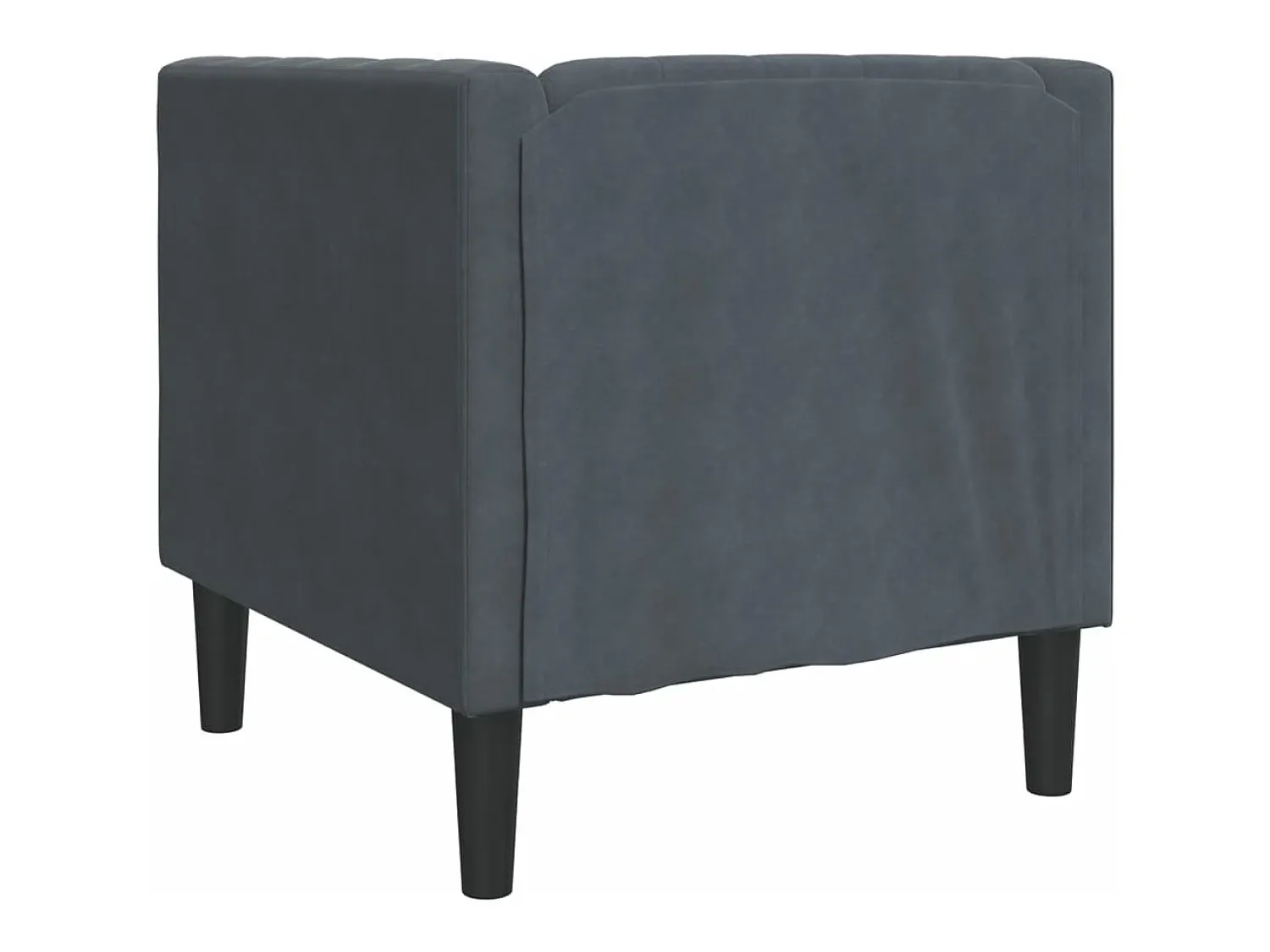 vidaxl Sofá chesterfield veludo -escuro^ Poltrona