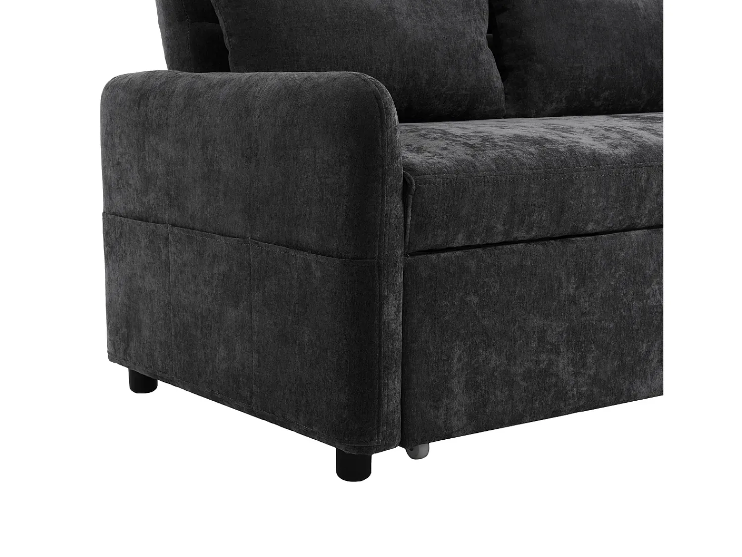 Best Sofá com suporte para telemóvel e bolso - encosto ajustável - para sala de estar e quarto Cinzento