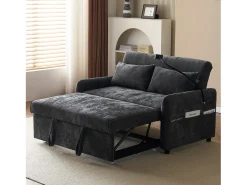 Best Sofá com suporte para telemóvel e bolso - encosto ajustável - para sala de estar e quarto Cinzento