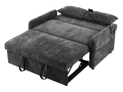 Best Sofá com suporte para telemóvel e bolso - encosto ajustável - para sala de estar e quarto Cinzento