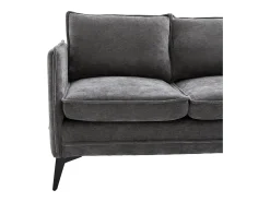 Sofá| Sofá de 2 lugares - com compartimentos laterais para arrumação e suporte para telemóvel - chenille - para sala de estar e quarto Cinzento