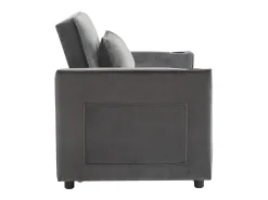 Sofá de 2 lugares - Sofá-cama com suporte para copos e bolso - almofadas e rodízios^ Sofá