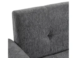 Sofá|Hauss Spole Sofá de 2 lugares, tecido chenille, pernas em madeira, 162x74x77cm Cinzento