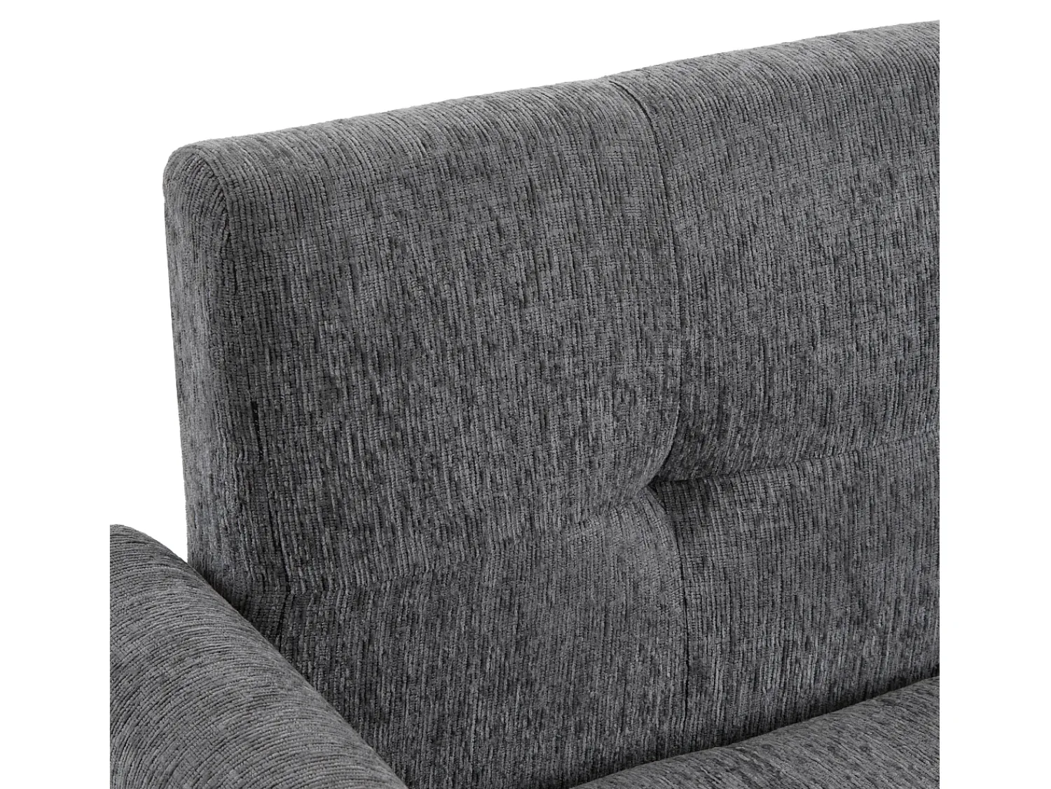Sofá|Hauss Spole Sofá de 2 lugares, tecido chenille, pernas em madeira, 162x74x77cm Cinzento