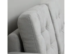 Sofá* Sofá cinzento de 2 lugares - Sofá com compartimentos e almofadas - para sala e quarto Cinzento claro