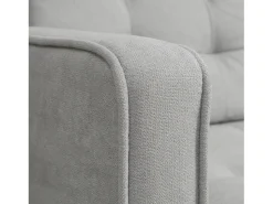Sofá* Sofá cinzento de 2 lugares - Sofá com compartimentos e almofadas - para sala e quarto Cinzento claro