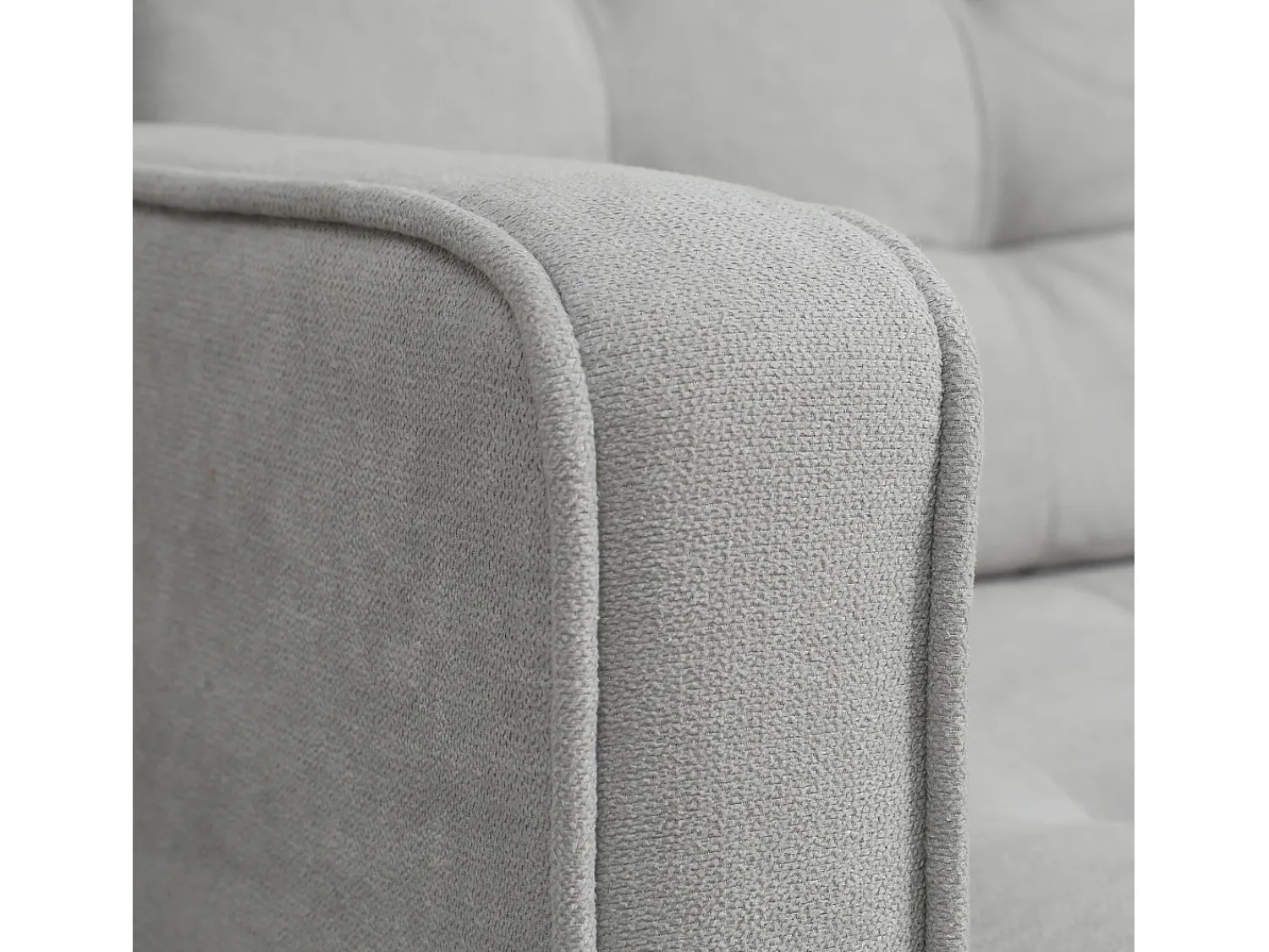 Sofá* Sofá cinzento de 2 lugares - Sofá com compartimentos e almofadas - para sala e quarto Cinzento claro