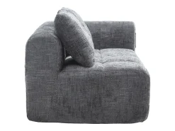Best Sofá de 2 lugares - Sofá reto com almofadas e compartimentos de arrumação - chenille - padrão neve Cinzento