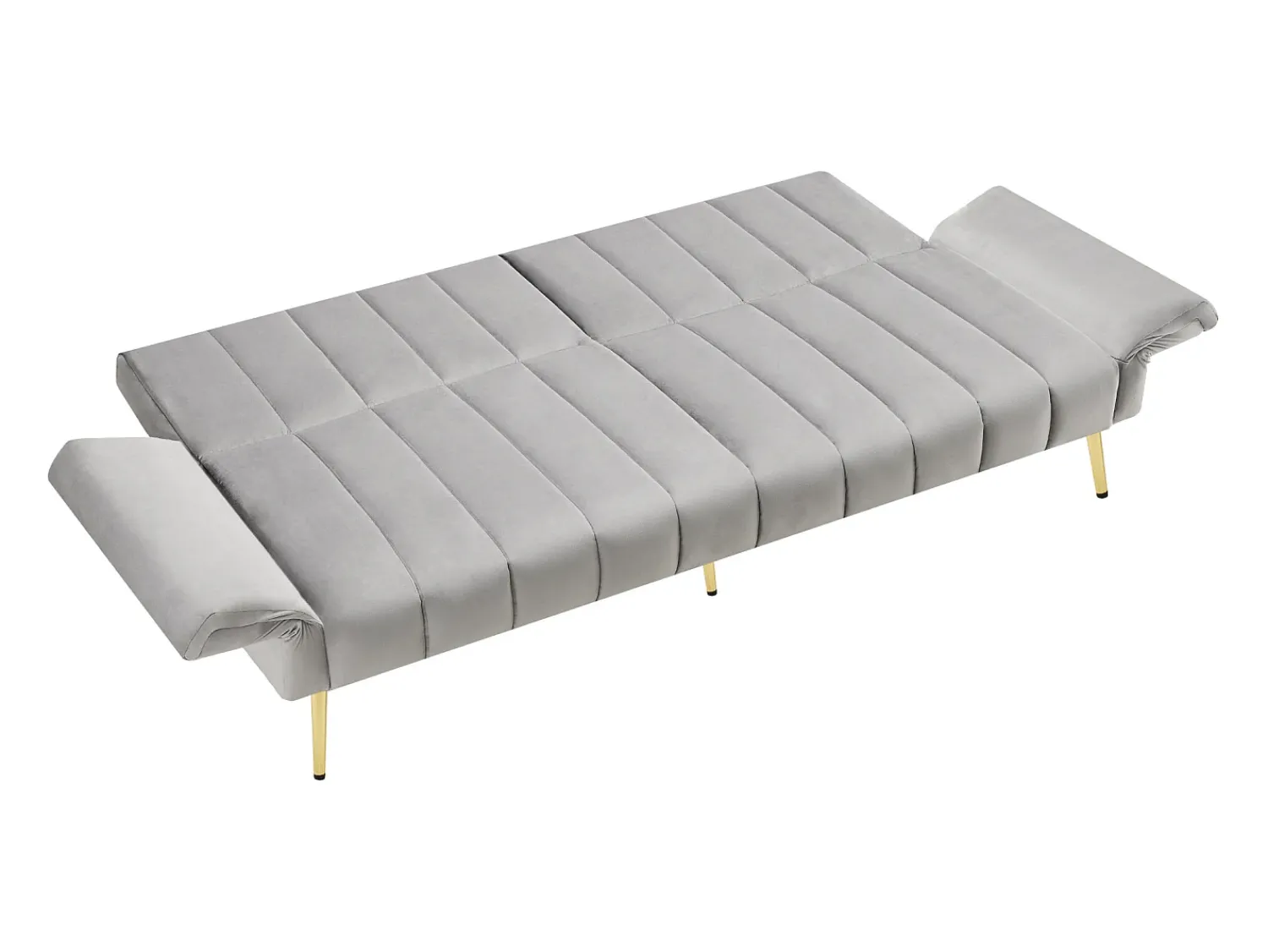 Sofá* Sofá reto - com encosto e braços ajustáveis - para sala de estar e quarto Cinzento