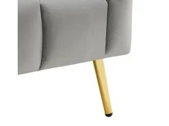 Sofá* Sofá reto - com encosto e braços ajustáveis - para sala de estar e quarto Cinzento