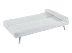 Sofá*Vente-unique Sofá clic-clac convertível em pele sintética MICHELLE II Branco